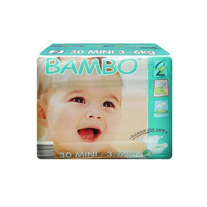 丹麦进口 BAMBO 班博 绿色生态 婴儿纸尿裤 2号 30片 29.9元