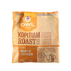 限地区# 新加坡进口 OWL 猫头鹰 淡奶味咖啡三合一 500g 29元(49-20)