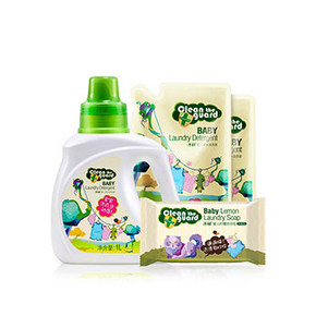 子初 婴儿洗衣液1L+500ml*2+洗衣皂80g*2 19.9元包邮(39.9-20券)