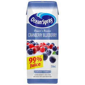 Ocean Spray 优鲜沛 蔓越莓蓝莓复合果汁 250ml 折2.3元(6件5折)