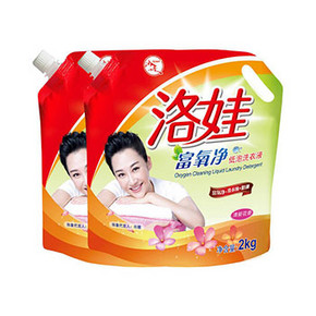 洛娃 富氧净低泡洗衣液套装 2kg*2袋 19.8元