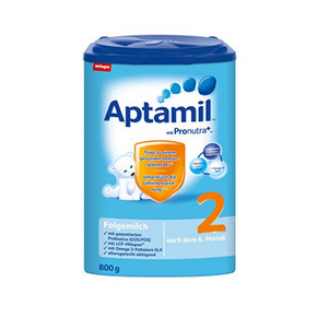 德国 aptamil 爱他美 婴幼儿奶粉 2段 800g*2罐 133.1元包邮(买2减1+税)