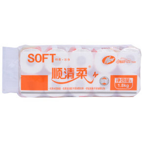 手慢无# 顺清柔 4层卷纸180g*10卷*15提+送湿巾60片*5+凑单 200.5元(300.5-100券)