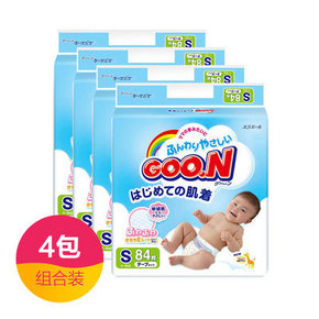 GOO.N 大王 维E系列 纸尿裤 S84片*4包 328.4元包邮(下单95折-10券+税)