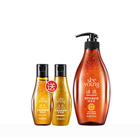 滋源 无硅油茶籽洗发水 535ml 送洗60ml+护60ml 55元包邮(85-30券)