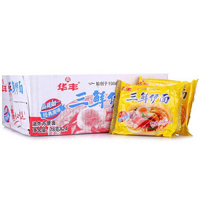 华丰 经典三鲜伊面 78g*24袋 整箱装 19.9元