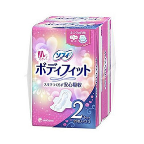 尤妮佳 干爽透气无闷热贴身护翼卫生巾 日用 22片*2包 19.8元(99元选5)