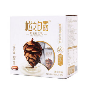 松之白露 野生松仁乳 200ml*12盒 整箱装 折21.5元(29，99-30)