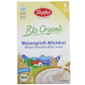 德国 topfer 特福芬 婴幼儿辅食 有机小麦牛奶米粉糊 200g 11.7元(9.9+1.8)