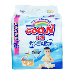 GOO.N 大王 维E系列环贴式纸尿裤 特惠加量装 M84片 99元包邮