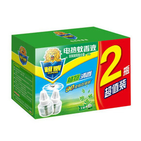 超威 植物清香电热蚊香液 植物艾草清香型 40ml*2瓶*2件 20.8元(买1送1)
