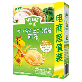 Heinz 亨氏 优加营养西兰花香菇面条 336g 约12元(21.76，188-88)