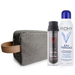薇姿 男士多效焕肤保湿露50mlL+喷雾150ml+洗漱包 89元