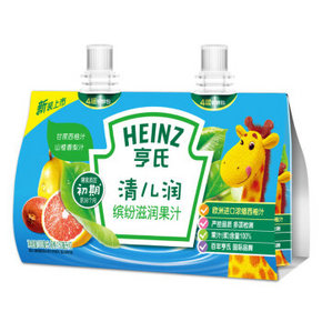 Heinz 亨氏 清儿润缤纷滋润果汁套装 1段 150ml*2袋 9.9元
