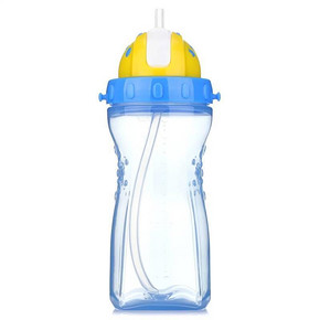 bobo 乐儿宝 儿童防漏吸管水壶 带背带 蓝色 480ml 29元(可满3减1)