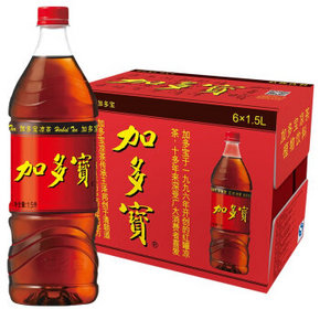 加多宝 饮料 凉茶 PET 1.5L*6瓶 整箱装 折44.5元(89，买1送1)