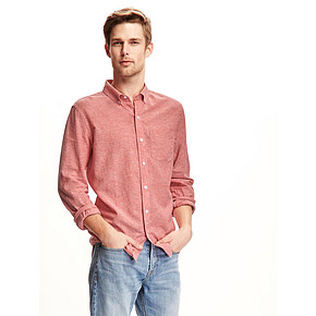 OLD NAVY 男士麻质修身长袖衬衫 95.9元包邮