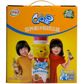 限地区# 伊利  QQ星 营养果汁酸奶饮品 香蕉味 200ml*16盒 20元