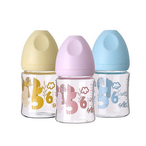 限地区# 日康 RK-3051 母乳实感宽口玻璃奶瓶 140ml 19.9元