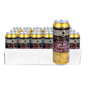 前10秒半价# Brouczech 布鲁杰克 黑啤酒500ml*24罐 44.5元包邮(89-44.5)