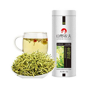 山野农夫 河南封丘金银花茶 罐装花草茶 30g 8元包邮(28-20券)