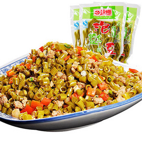 四川风味# 盈棚 泡豇豆 350g*3袋 9.9元包邮(14.4-4.5)