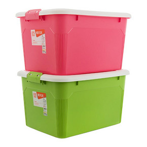禧天龙 塑料有盖收纳箱 55L*2个+送1个 多款可选 99元包邮