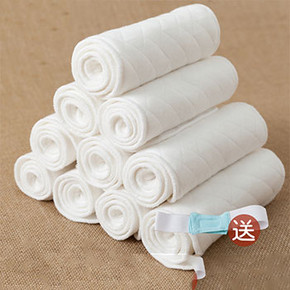 皮皮乐 婴儿纯棉纱布透气可洗3层尿布 10条装 送尿布扣 9.9元包邮(12.9-3券)