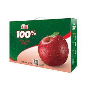 限地区# 汇源 100%苹果果汁 1L*6盒 41.9元