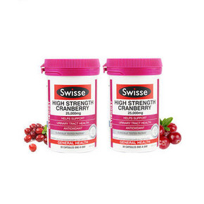 告别难言之隐# Swisse 高浓度天然蔓越莓胶囊 30粒*2瓶 129元包邮
