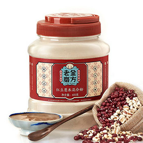 祛湿代餐#老金磨方 红豆薏米粉 600g 19.9元包邮(39.9-20券)