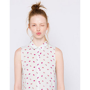夏日小清新# Pull＆Bear 女士无袖衬衫 券后54元