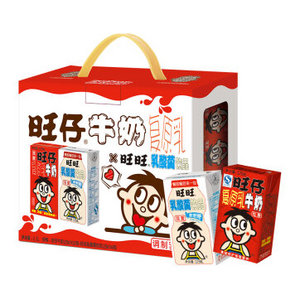 旺旺 (旺仔牛奶125ml*16包+乳酸菌125ml*4包)*4箱  115元(140-25)