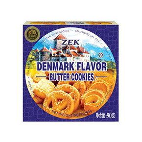 马来西亚进口 zek 丹麦黄油曲奇饼干 90g 4.9元