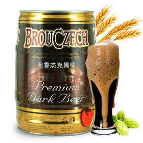 捷克进口 Brouczech 布鲁杰克 黑啤酒 桶装 5L 59元