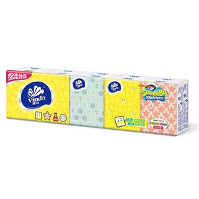 维达 纸巾 海绵宝宝3层手帕纸*10包 3.5元