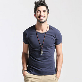 玛奴西萨 夏季纯色男士短袖T恤 多色可选 19.9元包邮