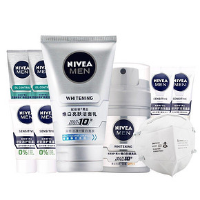 NIVEA 妮维雅 男士焕白亮肤套装 64元(129-60-5券)