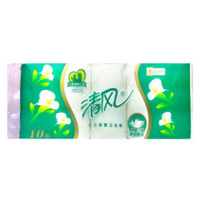 限地区# 清风 无芯卷纸 马蹄莲 3层80克卫生纸*10卷 9.9元