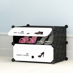 蔻丝 现代简易可组装双层塑料鞋防尘鞋柜 12.8元包邮(22.8-10券)