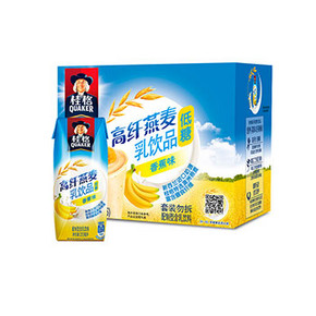 桂格 高纤燕麦乳 香蕉味 250ml*6盒 11.9元包邮(16.9-5券)