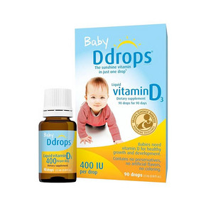 宝宝营养# Ddrops 婴儿维生素D3滴剂 90滴x3件   207元包邮