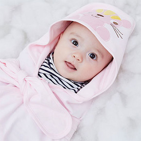 贝贝帕克 夏秋款纯棉新生儿抱被 90*90cm 25元包邮(45-20券)