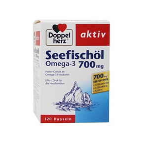 Doppelherz 双心 深海鱼油Omega-3 700mg*120粒 68.2元(99+7.2-38券)