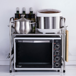 前10分钟半价# 本王 铁质厨房微波炉双层置物架 15点 27返13.5元