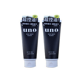 UNO吾诺 男士洗面奶 黑色控油款 130g*2支 39元