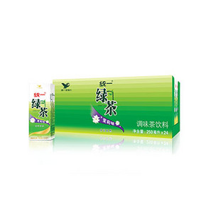 统一 绿茶 茶饮料 整箱装 250ml*24盒 19.9元