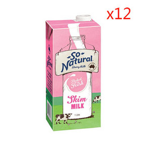 澳洲进口 So Natural 脱脂UHT牛奶 1L*12盒 64.3元(56.9+7.4)
