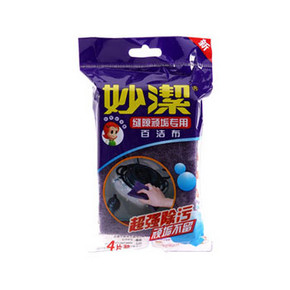 妙洁 C型缝隙顽垢百洁布 4片 赠同款3包 折7.4元(3件5折)