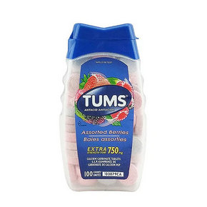 TUMS 抗胃酸胃灼热咀嚼钙片 100粒x3件 89元(99-10券)